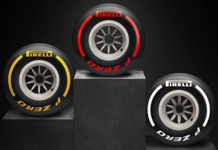 Pneus da Pirelli da Fórmula 1