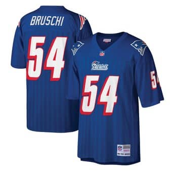 Camisa retrô do New England Patriots Tedy Bruschi