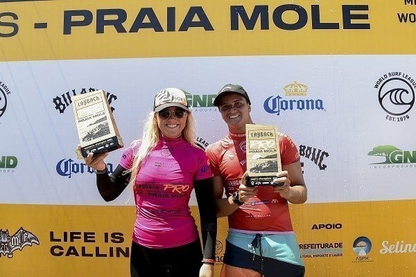 Eduardo Motta e Laura Raupp vencem etapa na Praia Mole, em Florianópolis