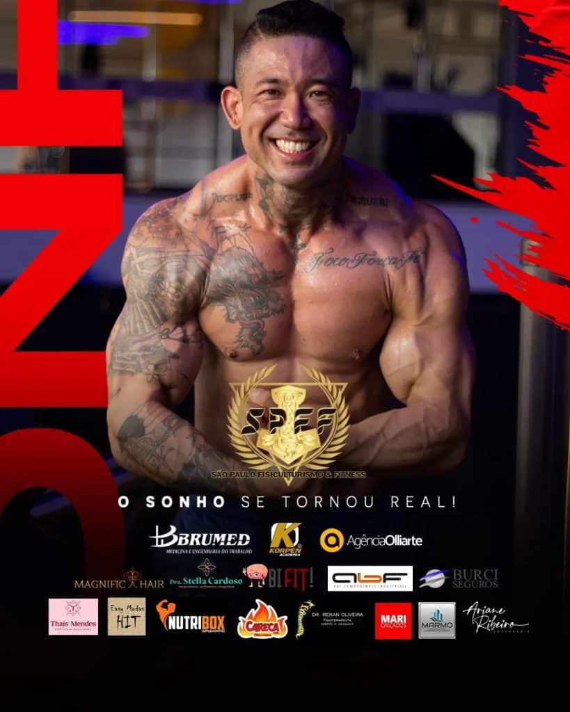 Após 4 anos de treino visando competir Jeferson Kawamura realiza sonho de ser fisiculturista