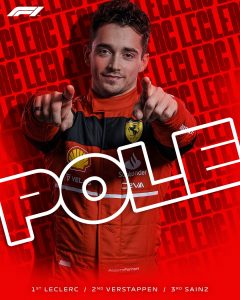 Charles Leclerc conquista primeira pole position da Fórmula 1 2022