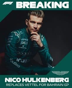 Vettel está fora do GP do Barhein, Nico Hulkenberg assume seu lugar