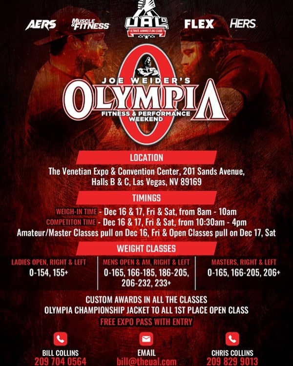 Mr. Olympia – Categorias, horários e onde assistir