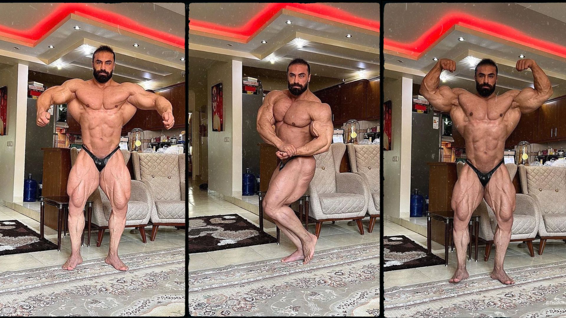 Atleta árabe, Behrooz Tabani, mostra físico para competir no Brasil