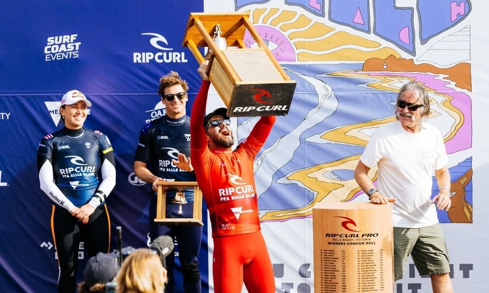 Saiba quem são os surfistas brasileiros campeões da etapa de Bells Beach