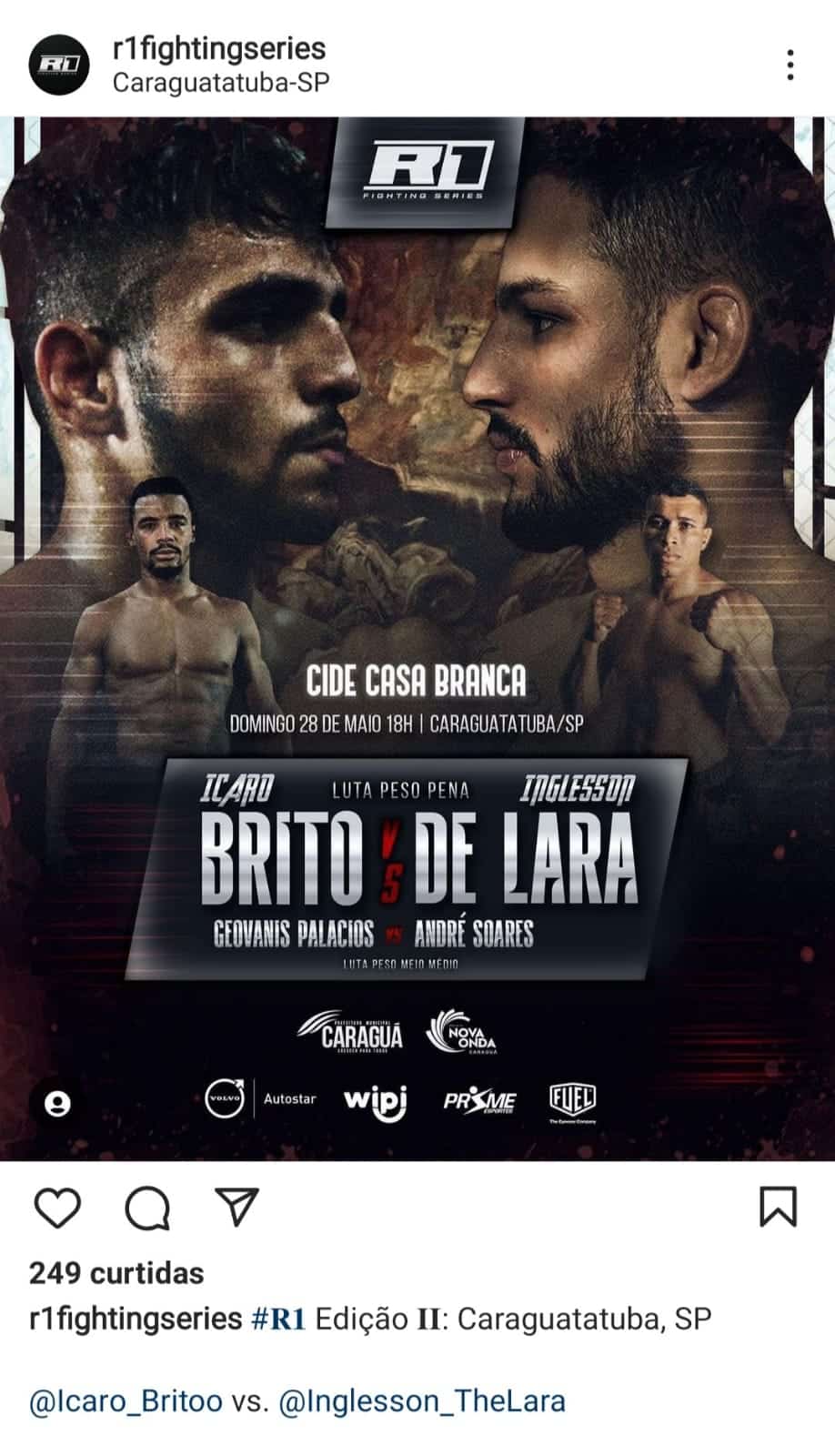 R1 Fighting Series 2 tem grande card e promete emoções