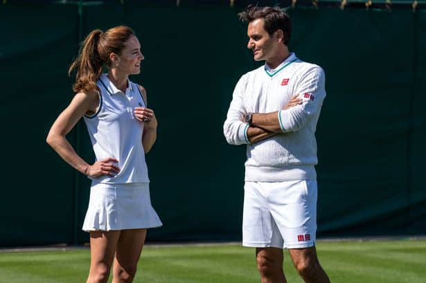 “Incrível”, Kate Middleton acerta lindo ponto e ganha elogio de Federer; assista