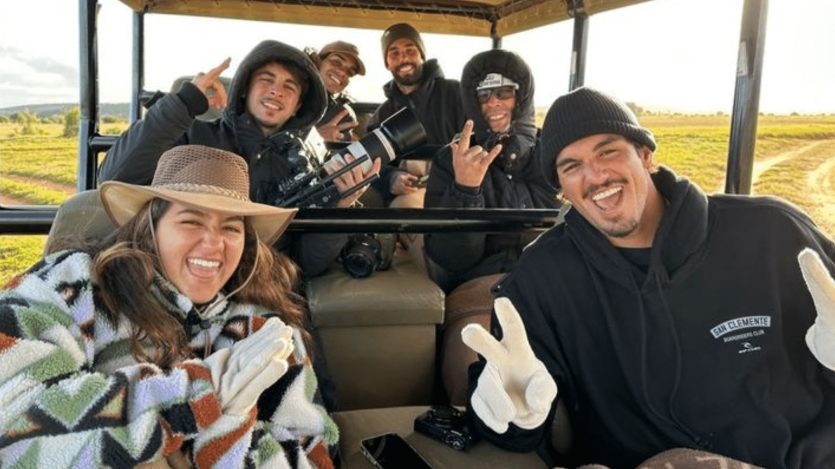 Gabriel Medina curte safári em família na África do Sul