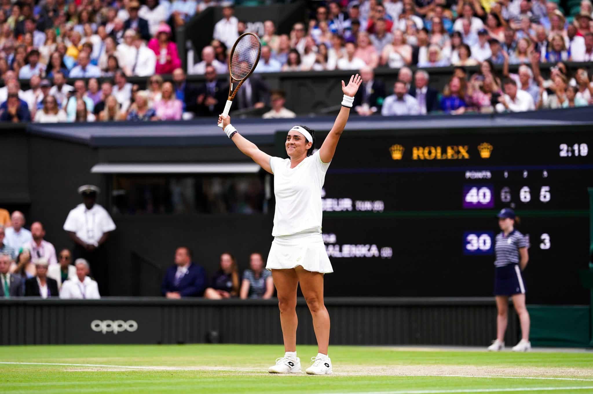 Ons Jabeur mostra força mental e alcança segunda final seguida em Wimbledon
