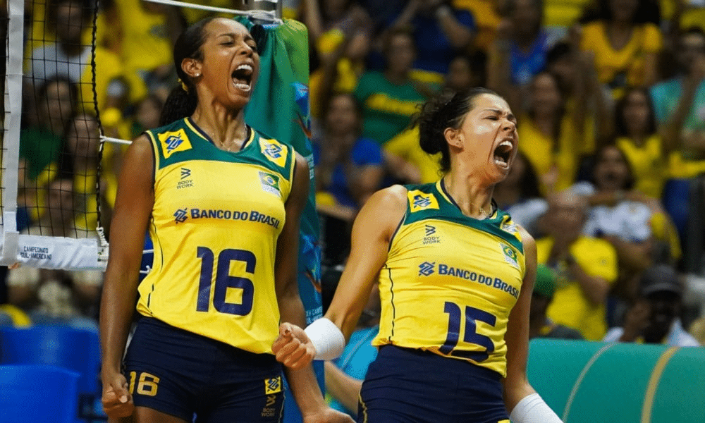 (Divulgação/CBV) Brasil não perde no Sul-Americano de Vôlei Feminino desde 1993