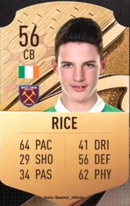 Declan Rice é um dos jogadores que mais evoluíram ao longo dos FIFA