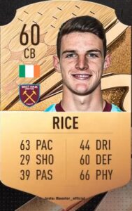 Declan Rice é um dos jogadores que mais evoluíram ao longo dos FIFA