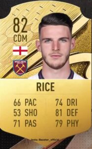 Declan Rice é um dos jogadores que mais evoluíram ao longo dos FIFA