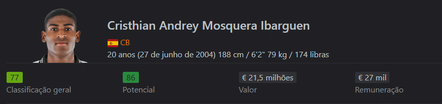 Promessas: melhores defensores de até 19 anos no Modo Carreira EA 25 ([auto_last_update format="Y" before=""])