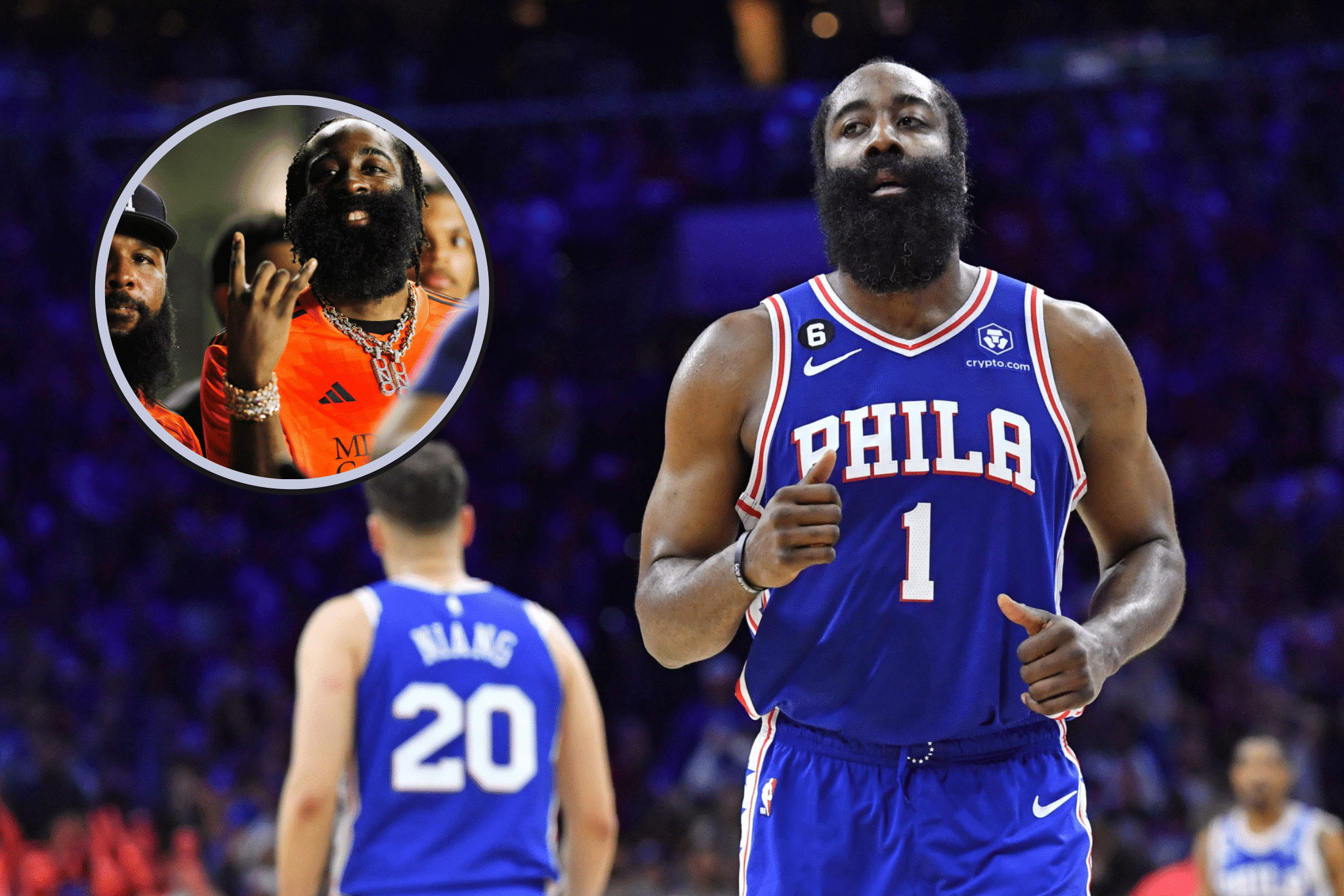Barrado na pelada! James Harden em situação desconfortável no 76ers