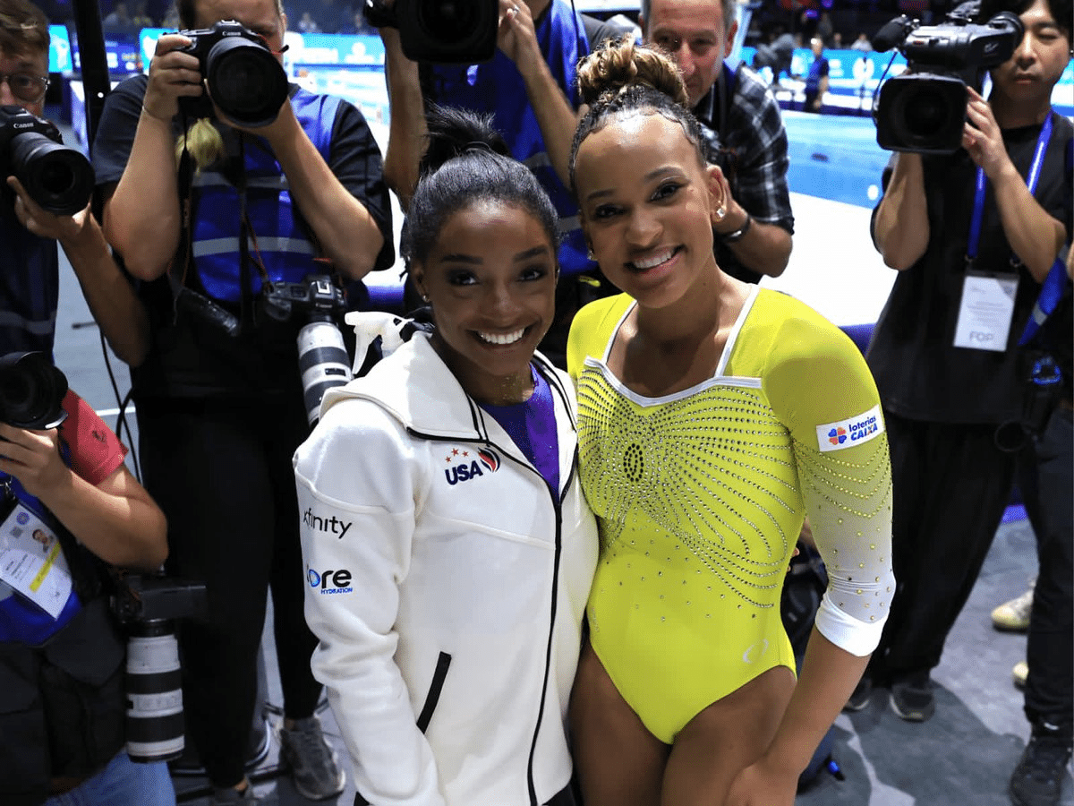 A espetacular admiração de Simone Biles por Rebeca Andrade
