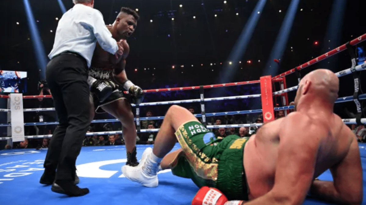 (Vídeo) Olha a boca! Ngannou revela o que disse ao derrubar Fury