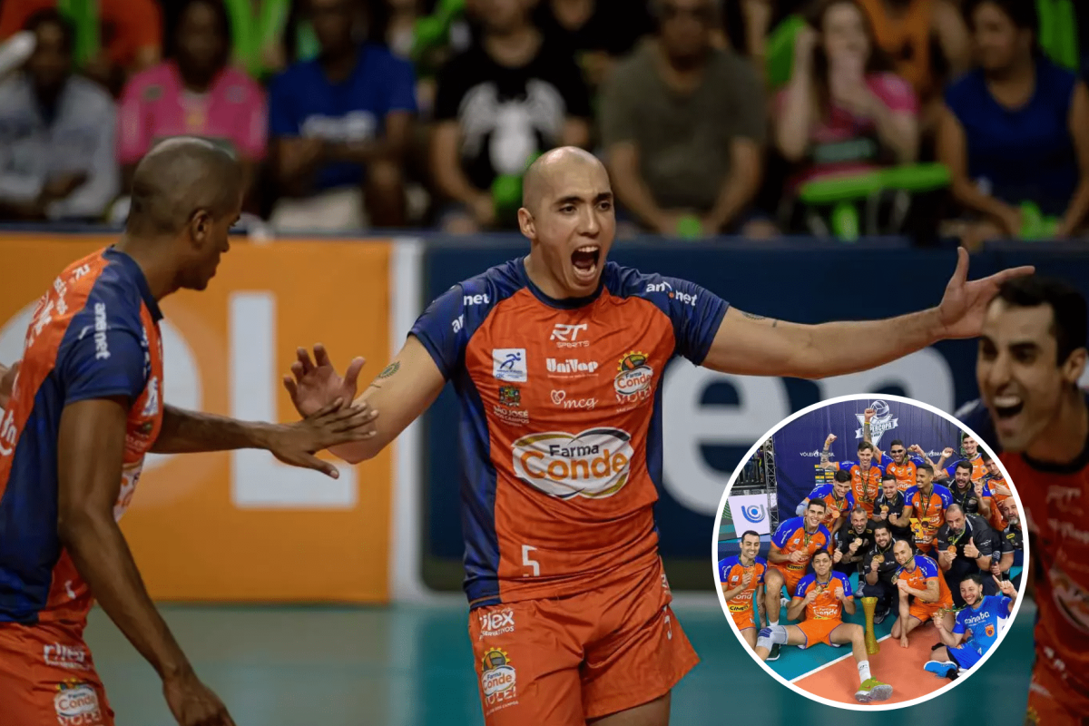 Matheus Brasília detalha vitória épica do Farma Conde Vôlei sobre Sada Cruzeiro: “Vencer eles foi…”
