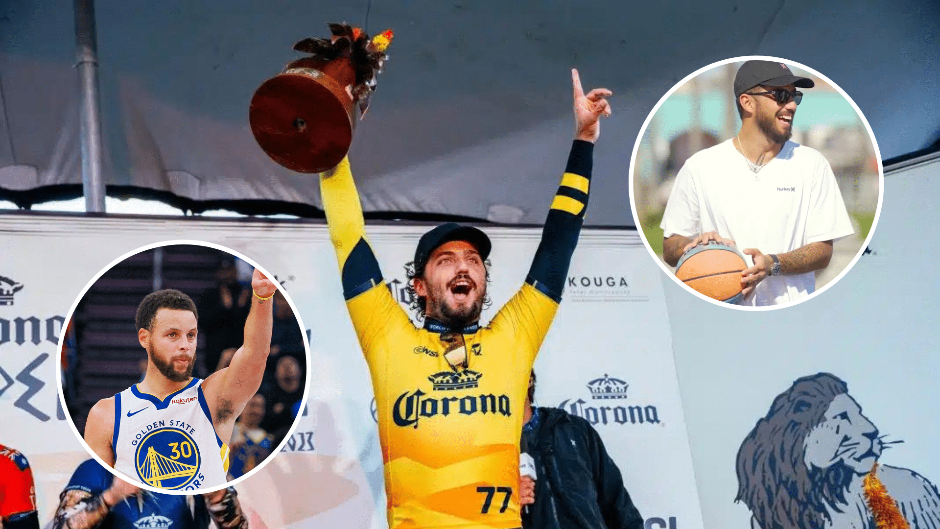 Stephen Curry do surf! Filipe Toledo acerta bola SURREAL em desafio da NBA Brasil