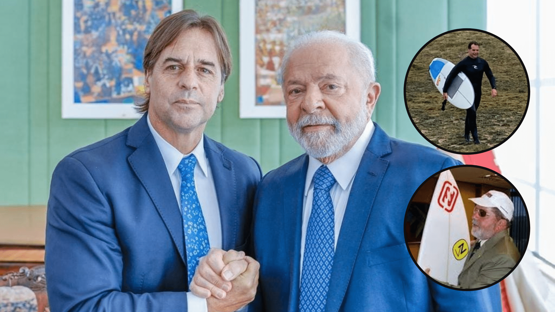 (Vídeo) Lula convida presidente do Uruguai para surfar no Brasil