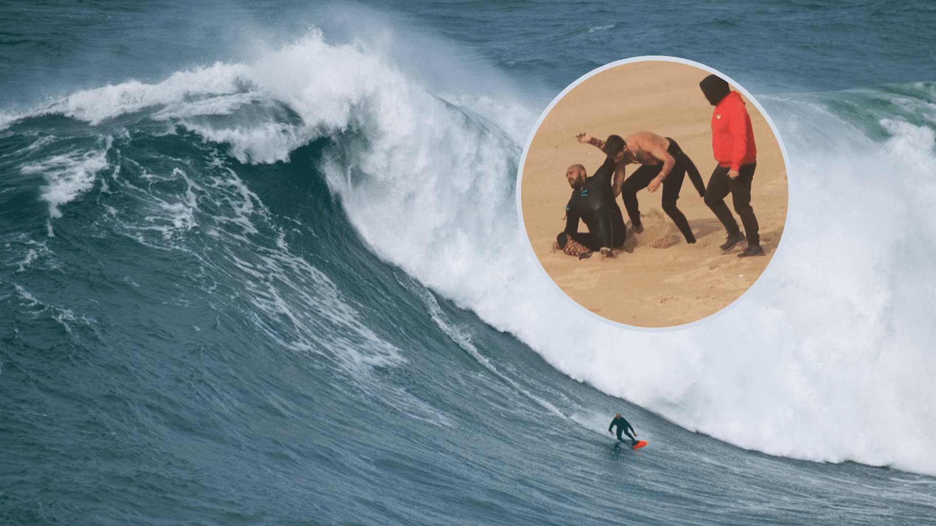 SUSTO EM NAZARÉ! Brasileiro sente a pressão e escapa da morte: “Fiquei atordoado”