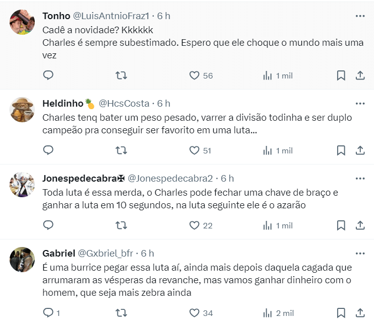 ZEBRA! Charles Oliveira sai atrás em duelo contra armênio no UFC 300