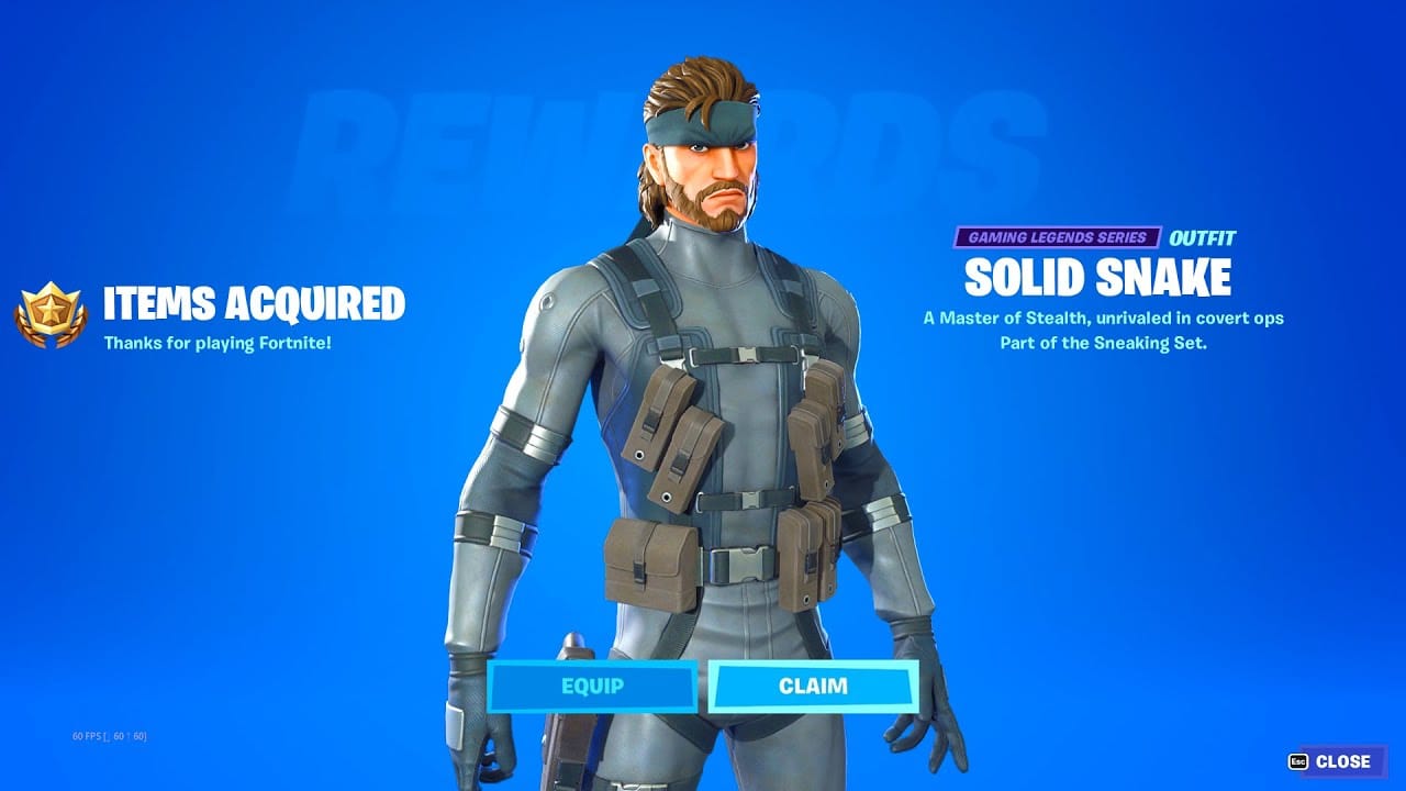 Como pegar a skin do Snake, de Metal Gear, no Fortnite?