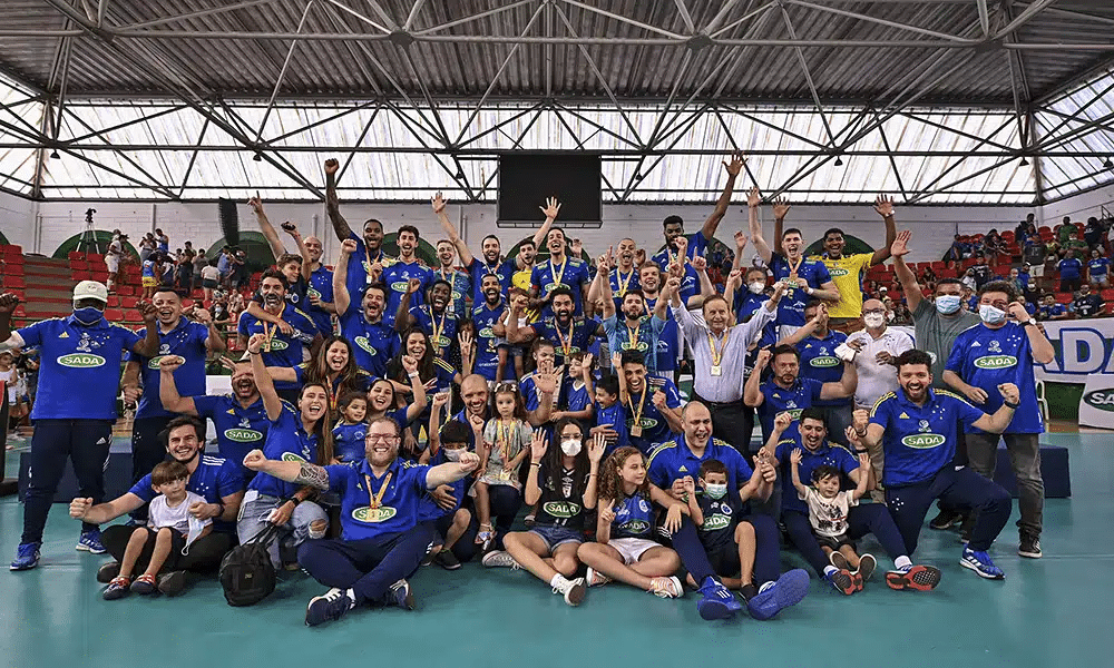 Sada Cruzeiro após conquista do Sul-Americano masculino de vôlei 2023