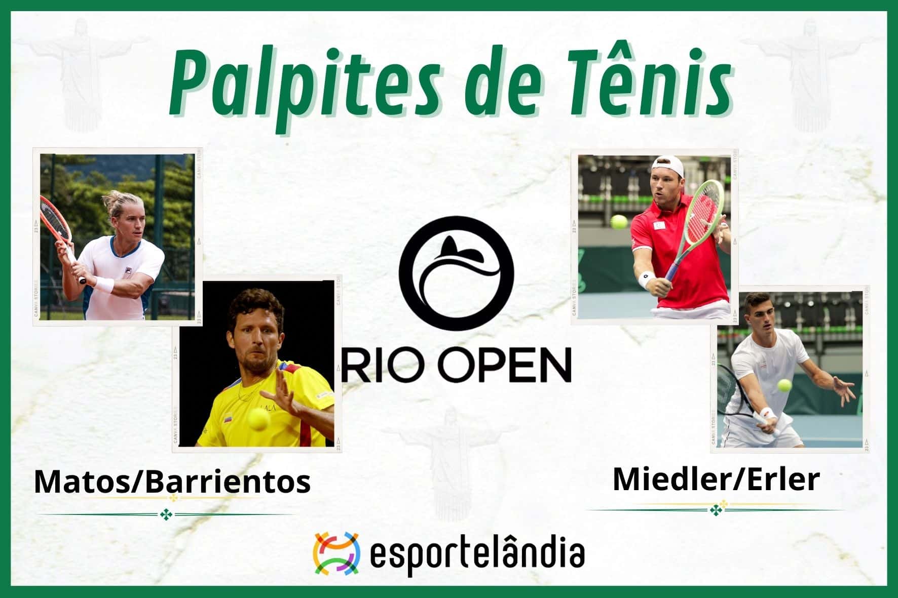 Palpites Tênis: Matos e Barrientos x Miedler e Erler – 25/02 – Rio Open