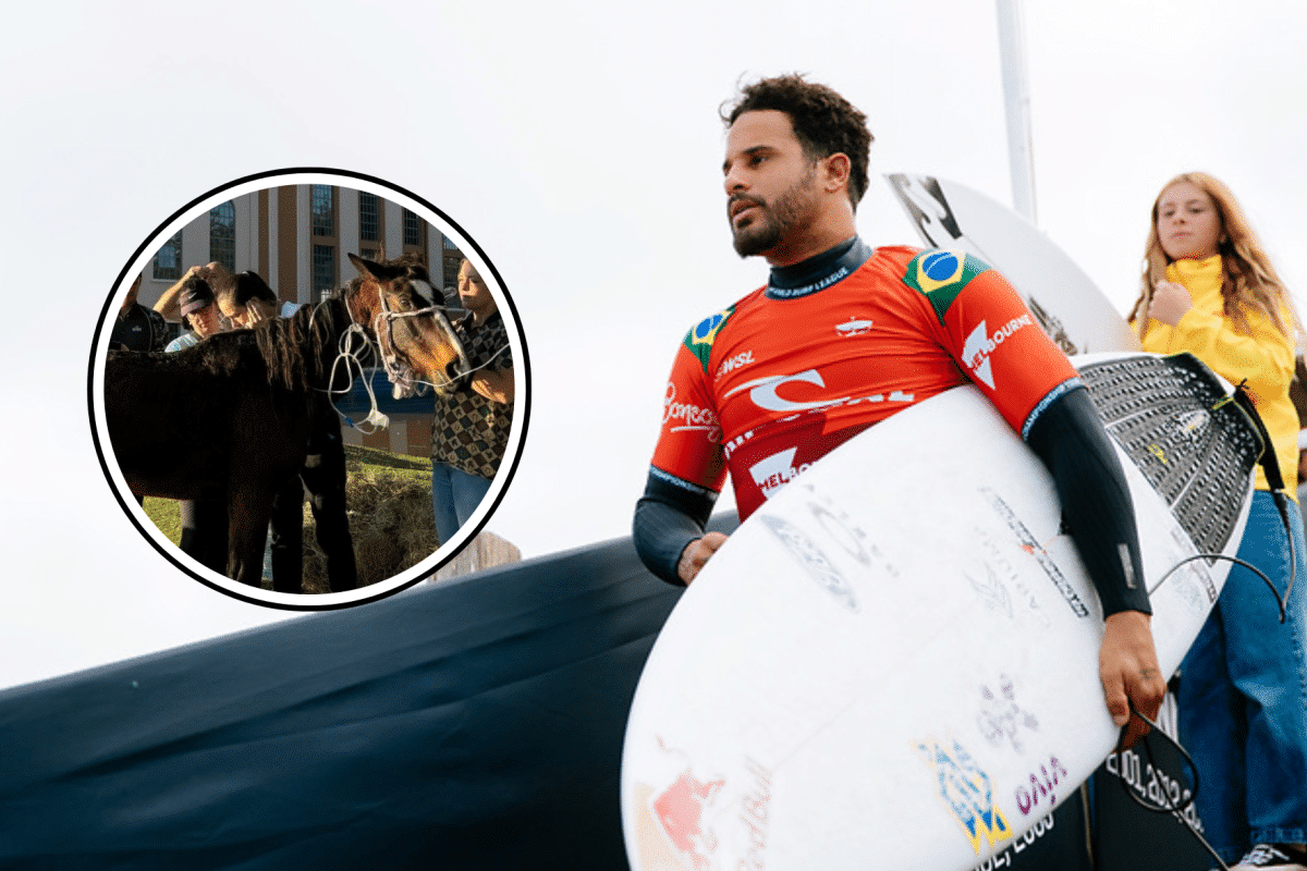 (Vídeo) Campeão olímpico, Italo Ferreira participa de resgate de cavalo no RS
