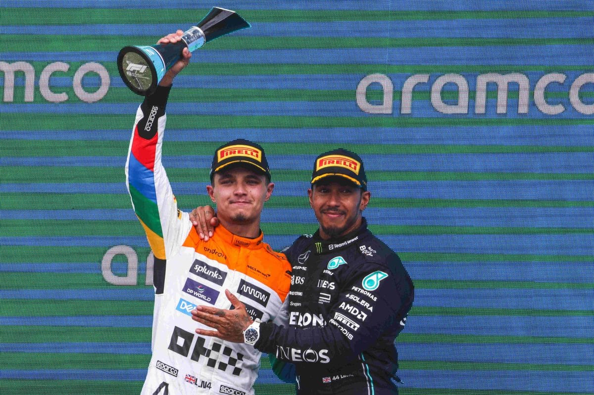 Competitivo! Hamilton comemora vitória de Norris sobre Verstappen: “Muito feliz”