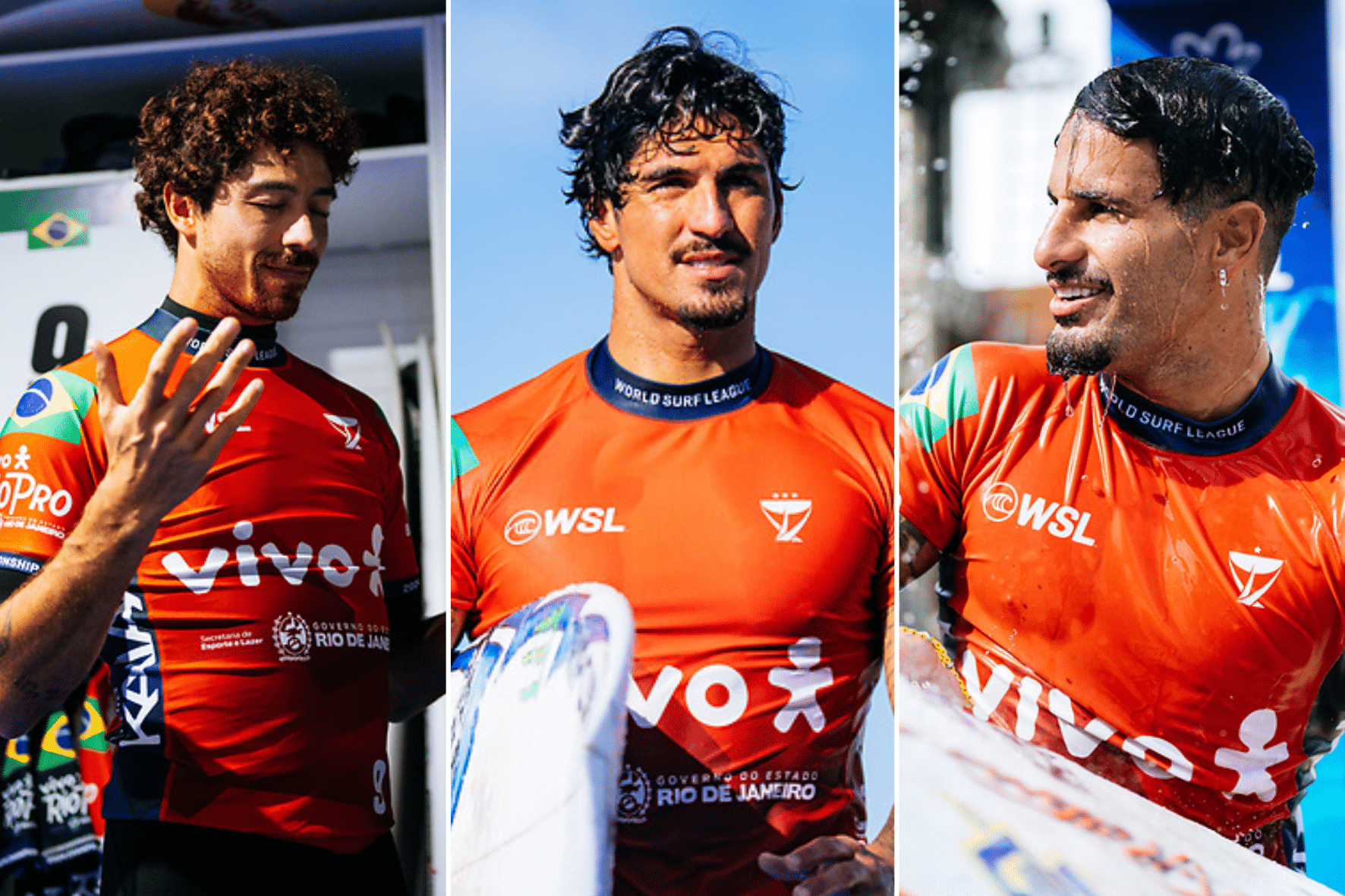 Ranking ao vivo da WSL: Medina, Italo e Yago seguem na briga