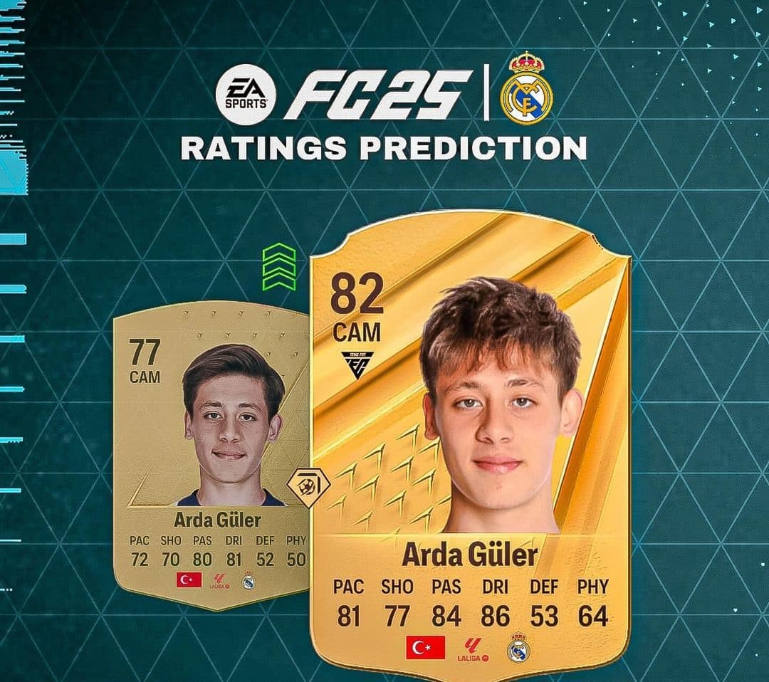 EA FC 25 o overall assustador dos jogadores do Real Madrid