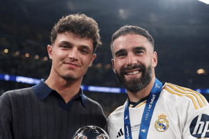 Astro da Fórmula 1, Lando Norris tira onda na final da Champions League