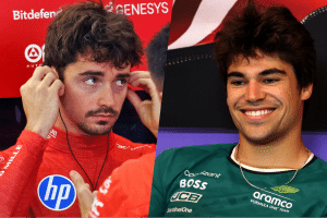 Tinha que ser ele! Leclerc corneta Stroll na classificação do GP da Espanha