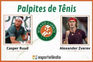 Palpites tênis: Casper Ruud x Alexander Zverev – 07/06 – Roland Garros