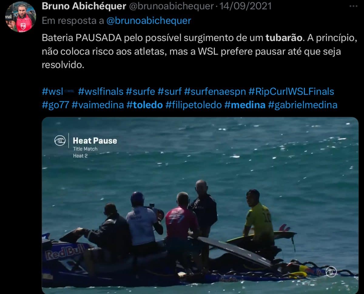 Finals em Trestles já contou com tubarão em decisão entre Gabriel Medina e Filipe Toledo