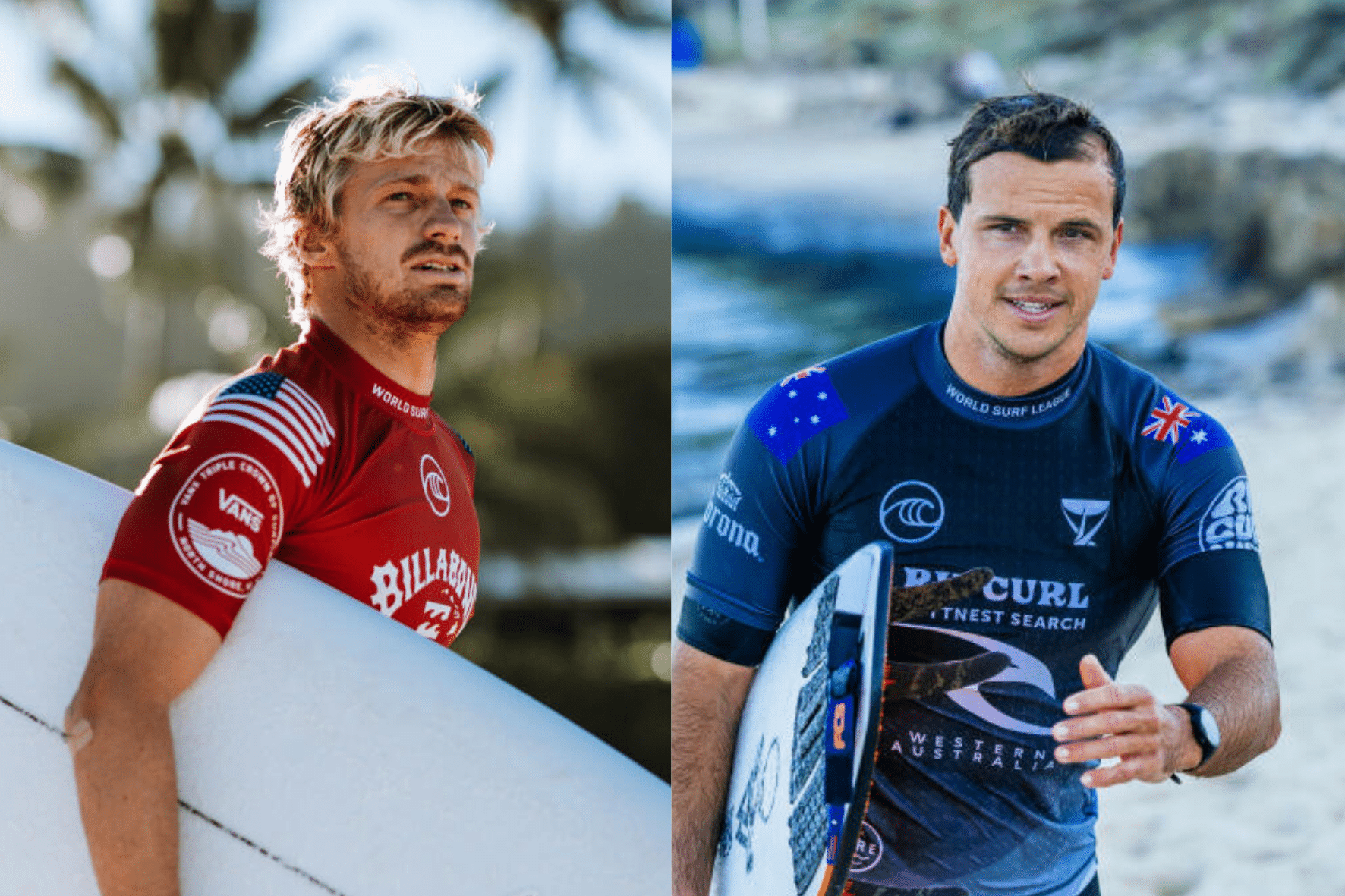 Treta! Ex-rivais de Medina na WSL, Julian Wilson e Kolohe Andino brigam na internet