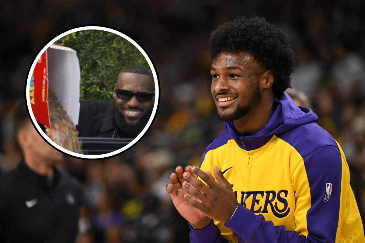 (Vídeo) LeBron James faz pegadinha hilária com Bronny e é chamado de velho
