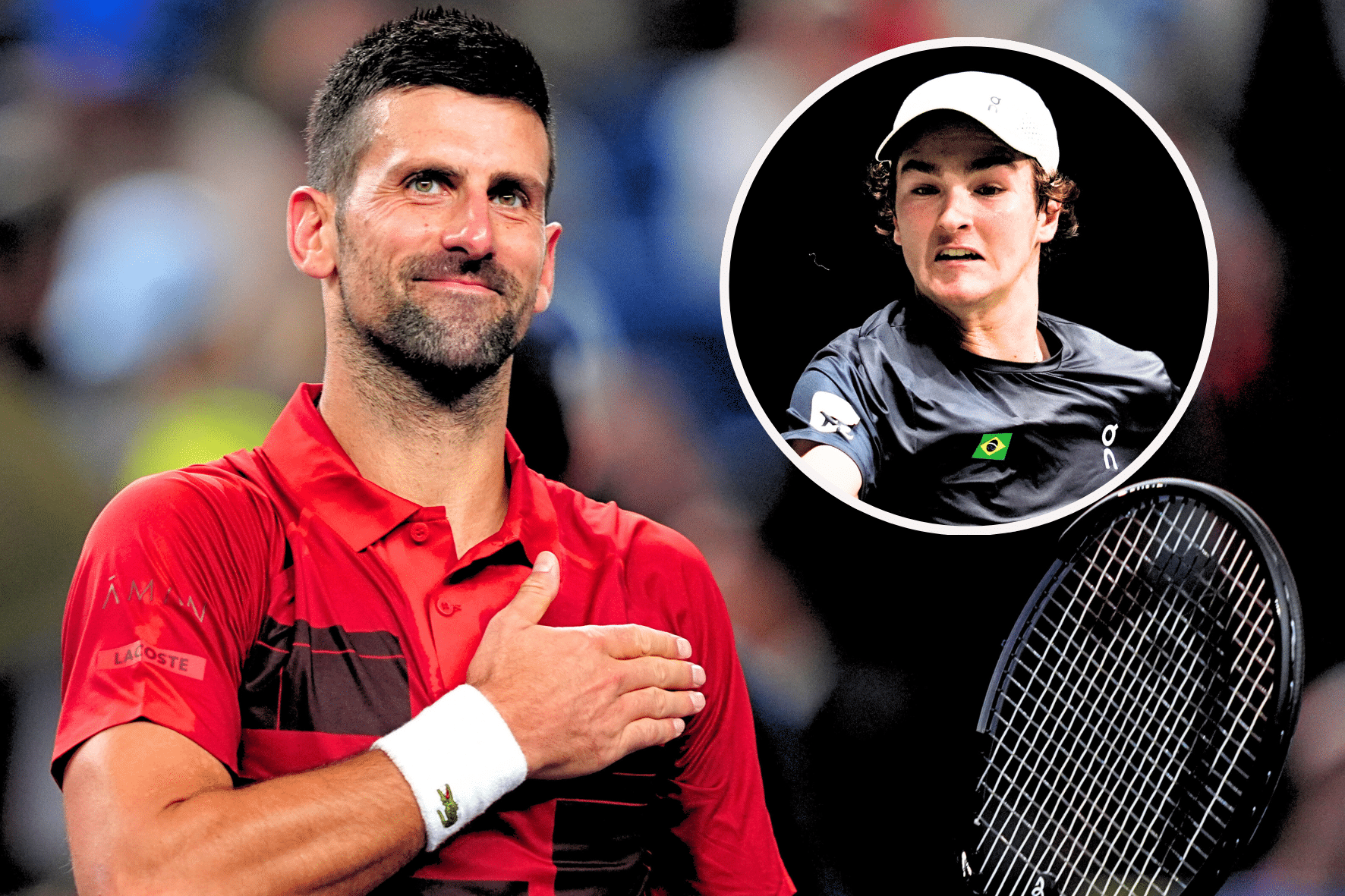 Djokovic sobre João Fonseca: “Não tem muita experiência, mas é impressionante”