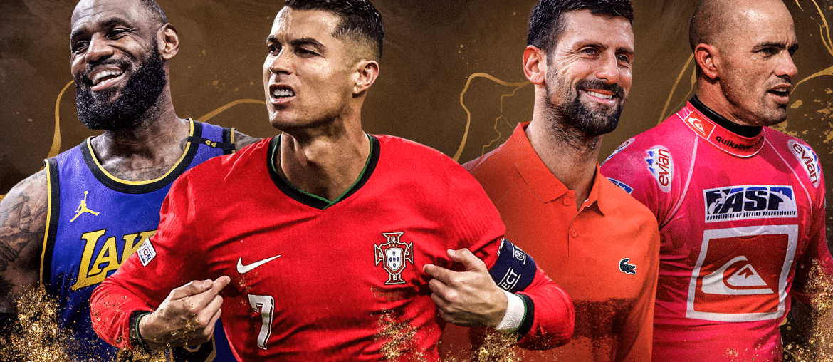 Cristiano Ronaldo, LeBron James, Djokovic ou Kelly Slater: especialistas respondem qual veterano performa melhor