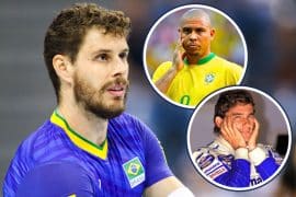 Nem Senna, nem Ronaldo! Bruninho revela primeiro ídolo no esporte e que nunca jogou vôlei Nem Senna, nem Ronaldo! Bruninho revela primeiro ídolo no esporte e que nunca jogou vôlei