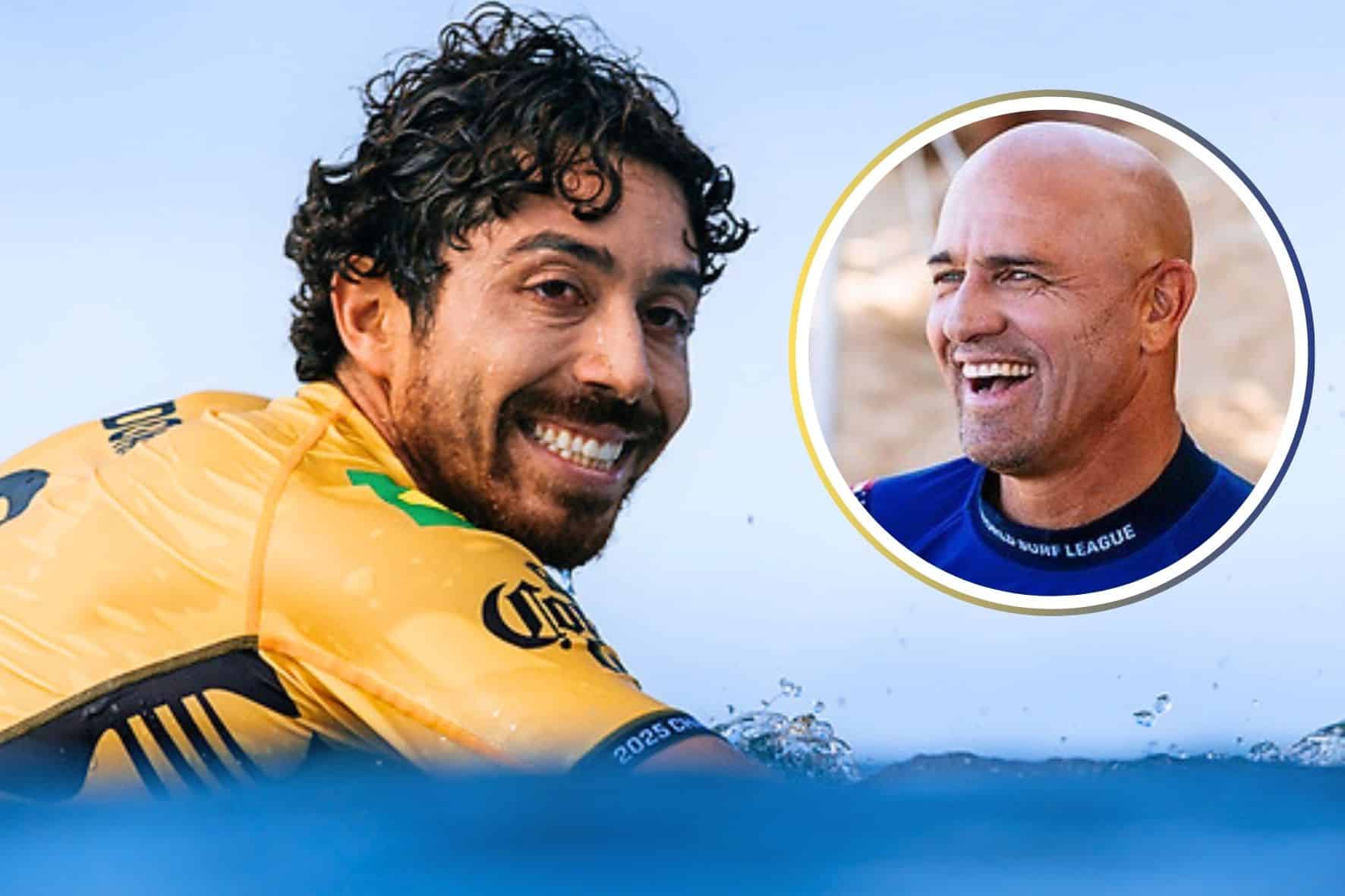 Indireta para outros campeões? Kelly Slater enaltece título de Yago Dora: “Não é arrogante”