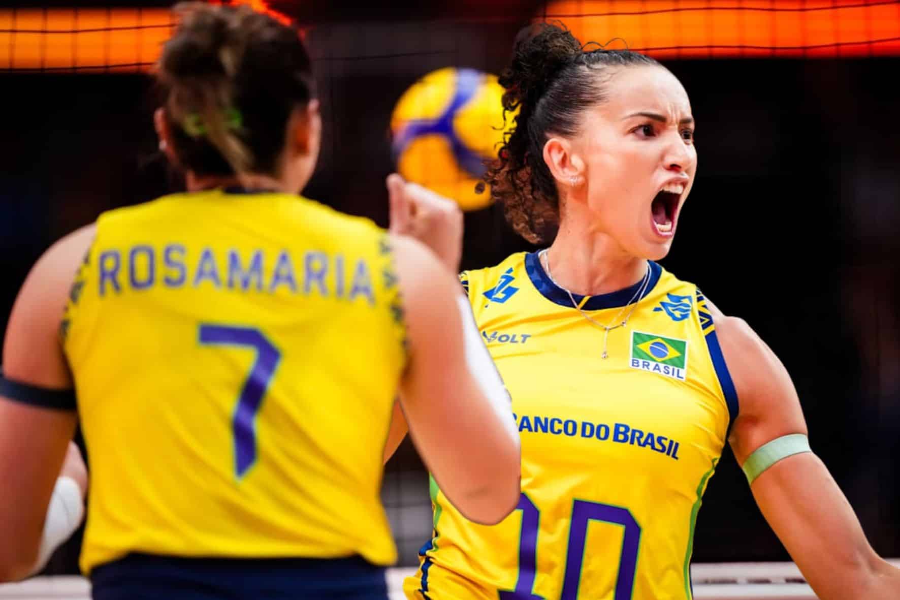 Gabi Guimarães e Rosamaria dão show, mas Brasil perde para Itália e disputará o bronze no Mundial