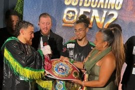 Brasileiro é campeão internacional de boxe da WBO no Outboxing Fight Night 2 em São Paulo