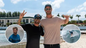 Chris Hemsworth, o Thor, cumpre promessa e surfa com Italo Ferreira no Brasil