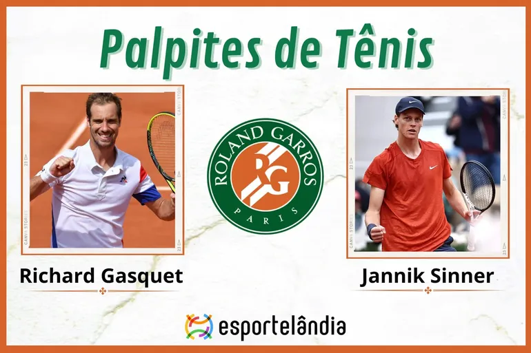 Palpites t&ecirc;nis: Richard Gasquet x Jannik Sinner &ndash; Hor&aacute;rio e onde assistir &ndash; Roland Garros &ndash; 29/05