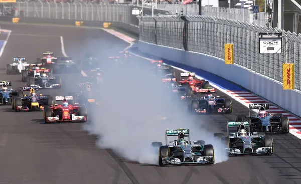 Fritada de pneus F&oacute;rmula 1