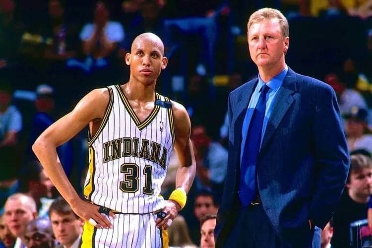 Reggie Miller e Larry Bird no Indiana Pacers