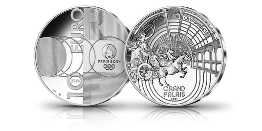  The Paris 2024 The Official Countdown Silver Coin Set - Natation